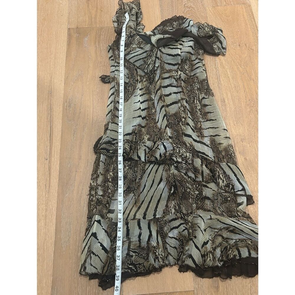 Alberto Makali Animal Print Cocktail Dress w Matching Shawl - Picture 13 of 14
